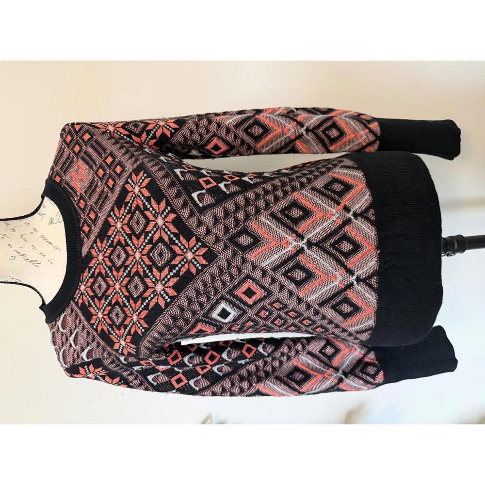 Anthropologie Charlie & Robin Women's Fair Isle Geometric Knit Sweater Small